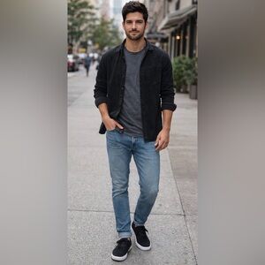 Casual Black Women's Sneakers with White Sole